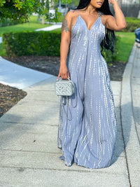 Printed Wide-Leg Cami Jumpsuit