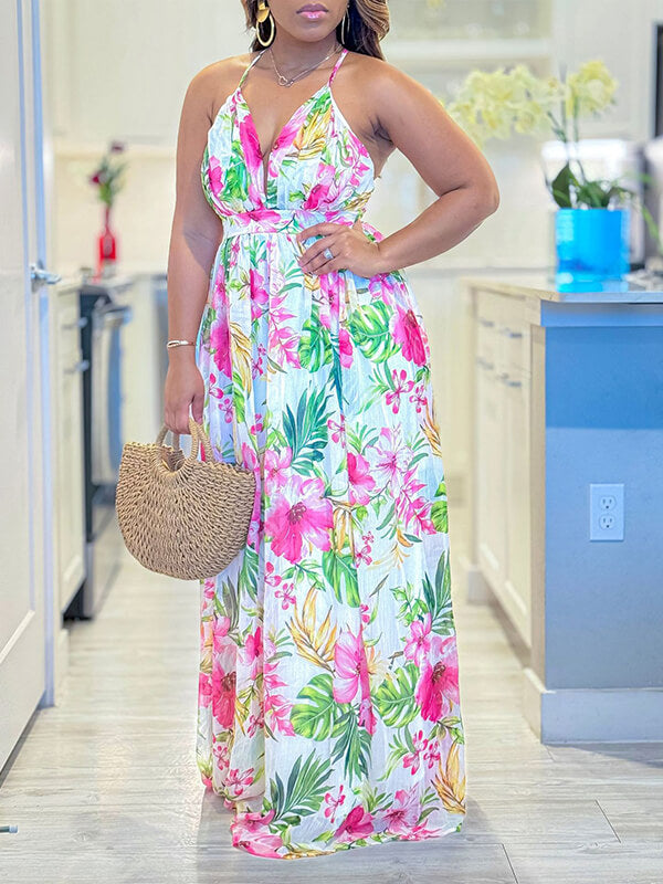 Printed Cami Maxi Dress