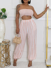 Stripe Bandeau Top & Pants Set