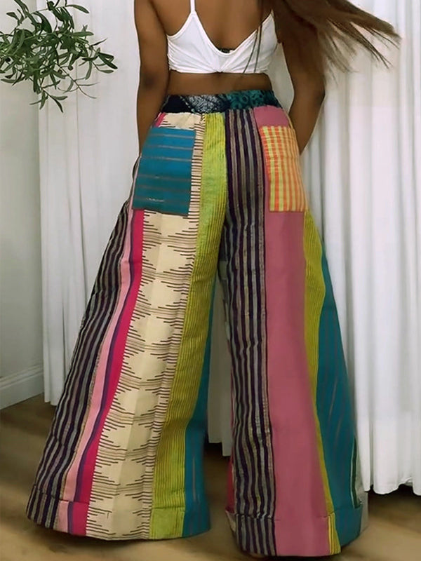 Printed Wide-Leg Pants