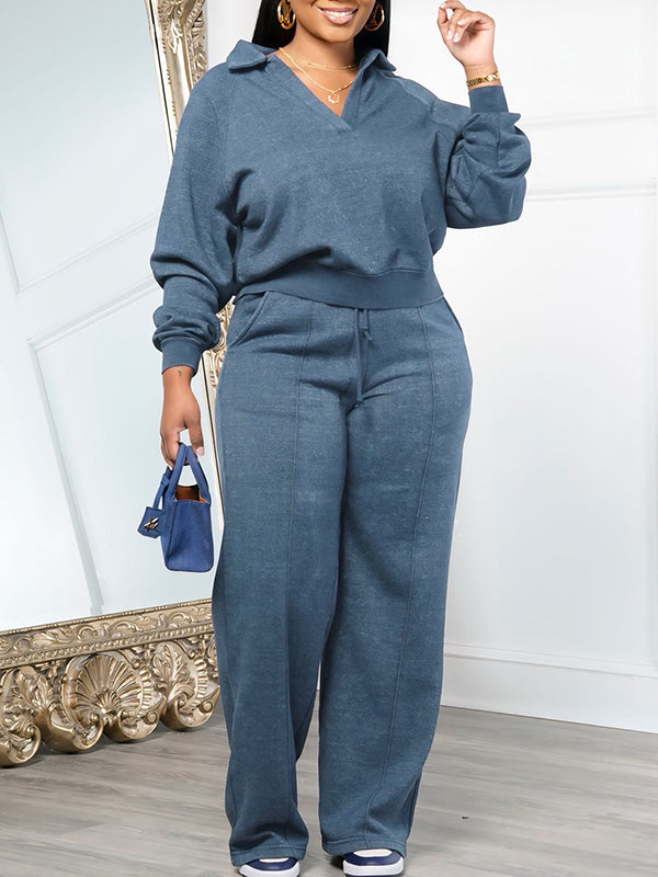 Polo Sweatshirt & Pants Set