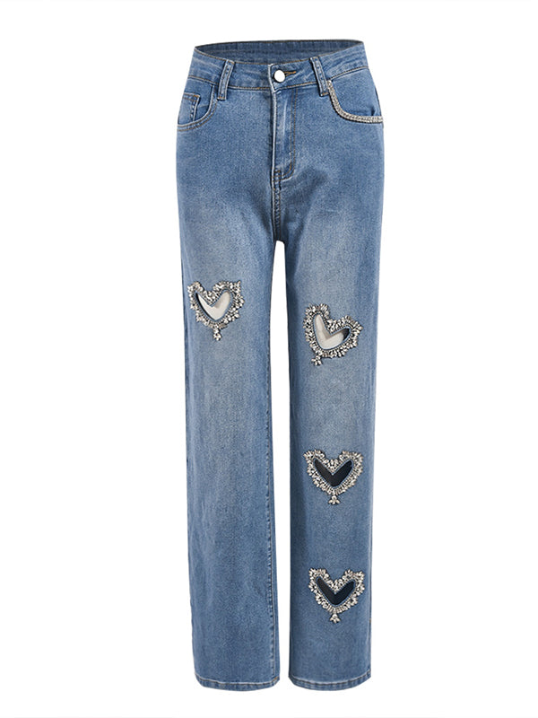 Studded Heart Jeans