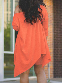 Asymmetric Top & Biker Shorts Set--Clearance