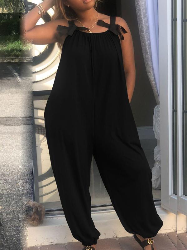 Sleeveless Slouchy Jumpsuit--Clearance