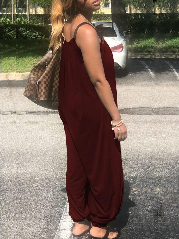 Sleeveless Slouchy Jumpsuit--Clearance