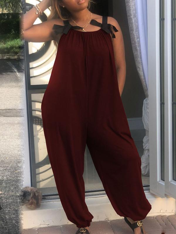 Sleeveless Slouchy Jumpsuit--Clearance