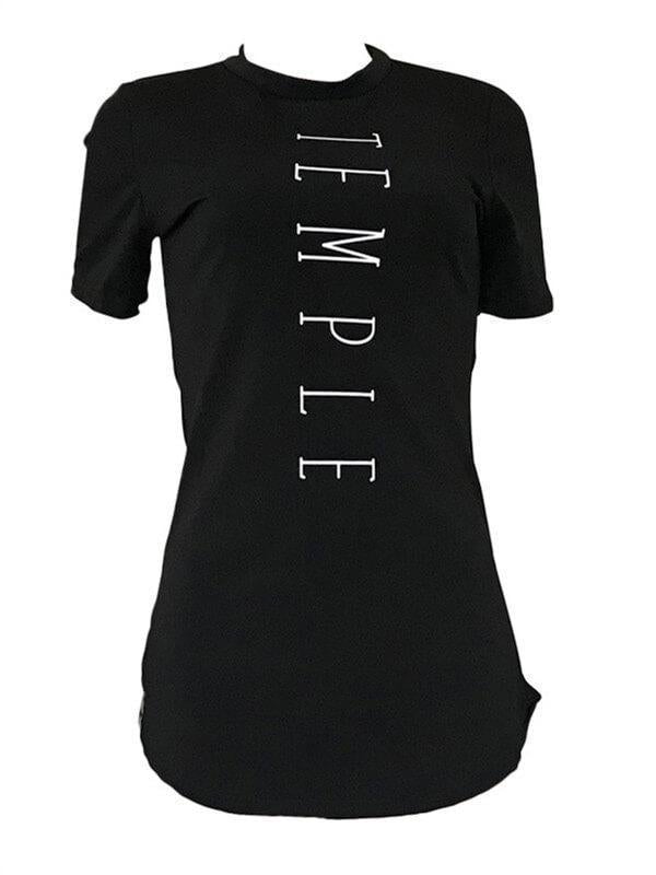 mangocouture Side-Slit Slogan T-shirt