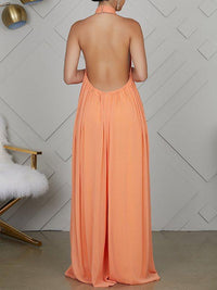 Halter Chiffon Jumpsuit--Clearance