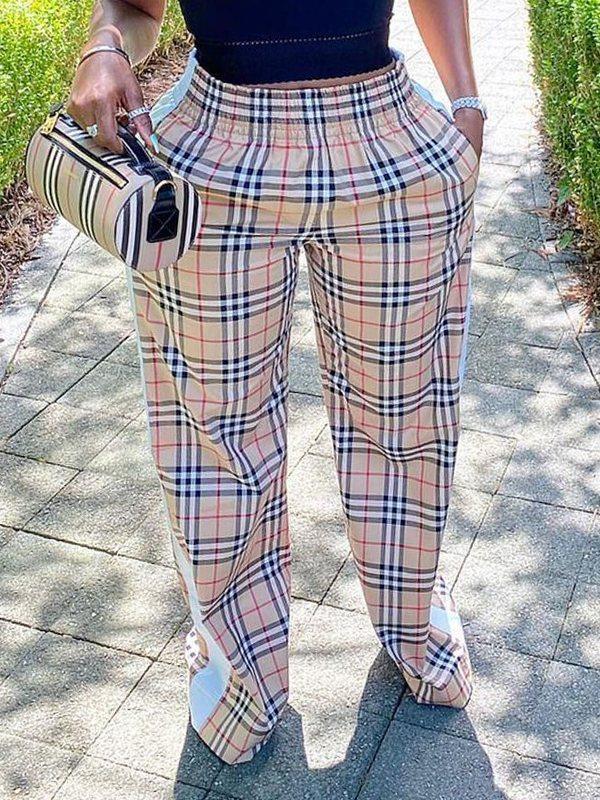 Plaid Combo Pants