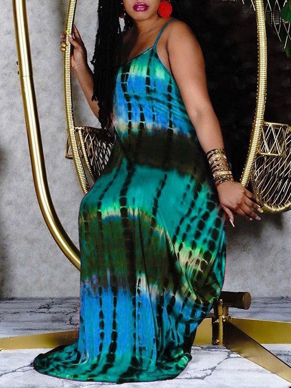 mangocouture Tie-dye Cami Maxi Dress