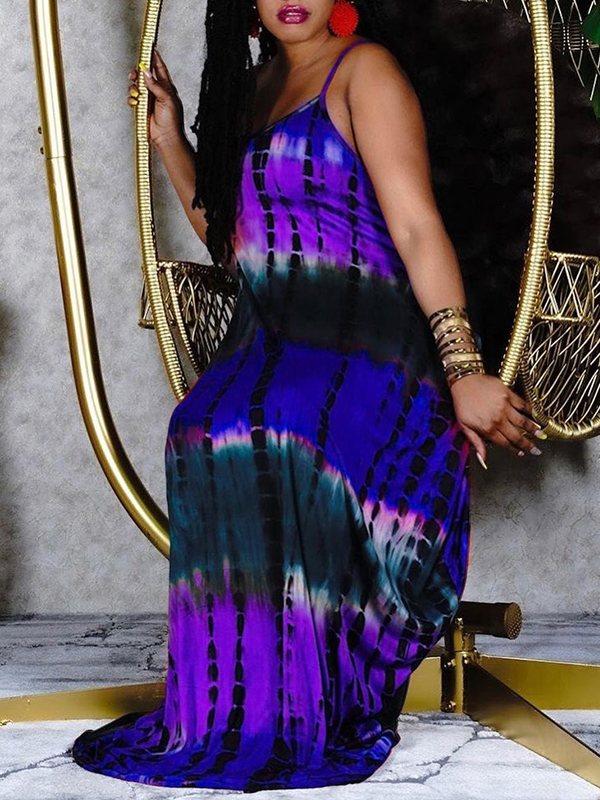 mangocouture Tie-dye Cami Maxi Dress