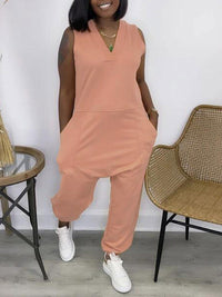 mangocouture V-Neck Sleeveless Jumpsuit