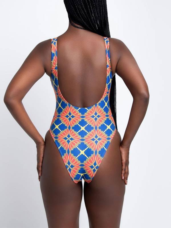 mangocouture Printed One-Piece Swimsuit with Cover