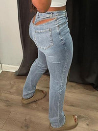 Mangocouture Cutout Back Jeans