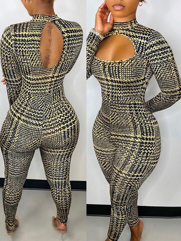 Mangocouture Printed Cutout Jumpsuit