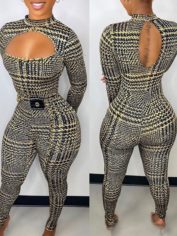 Mangocouture Printed Cutout Jumpsuit