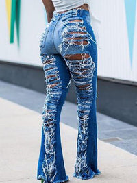 Ripped Flare Jeans