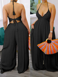 Halter Wide-Leg Jumpsuit