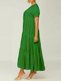 Solid Ruffle Dress--Clearance