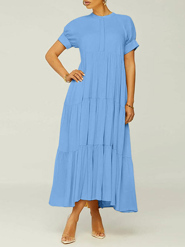 Solid Ruffle Dress--Clearance