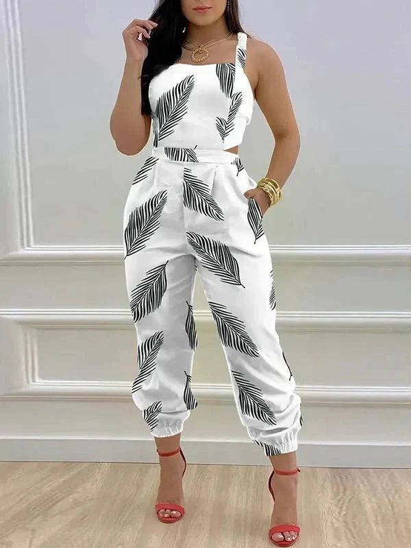 Mangocouture Tied Back Jogger Jumpsuit