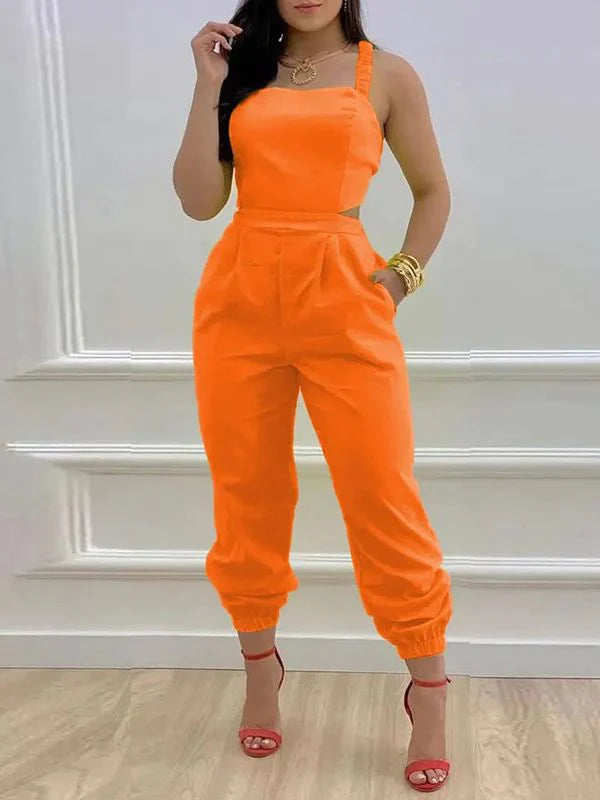 Mangocouture Tied Back Jogger Jumpsuit