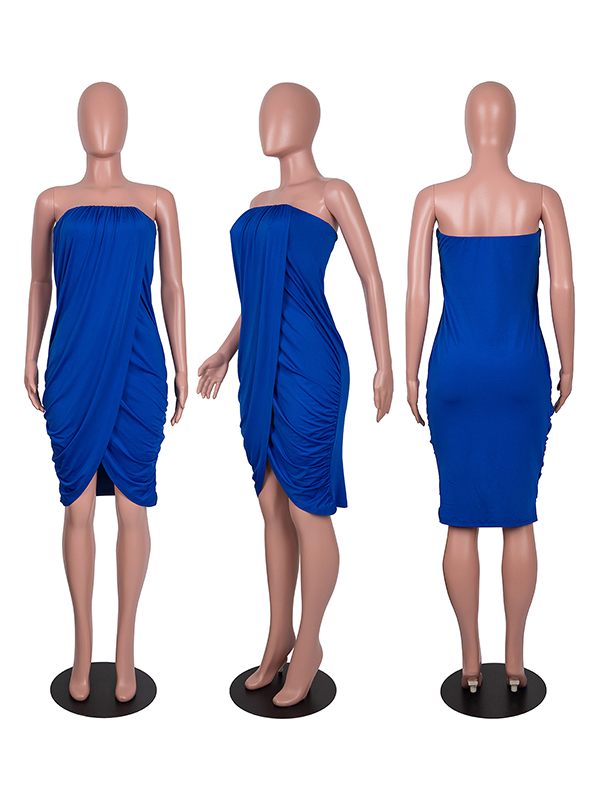 Strapless Ruched Dress