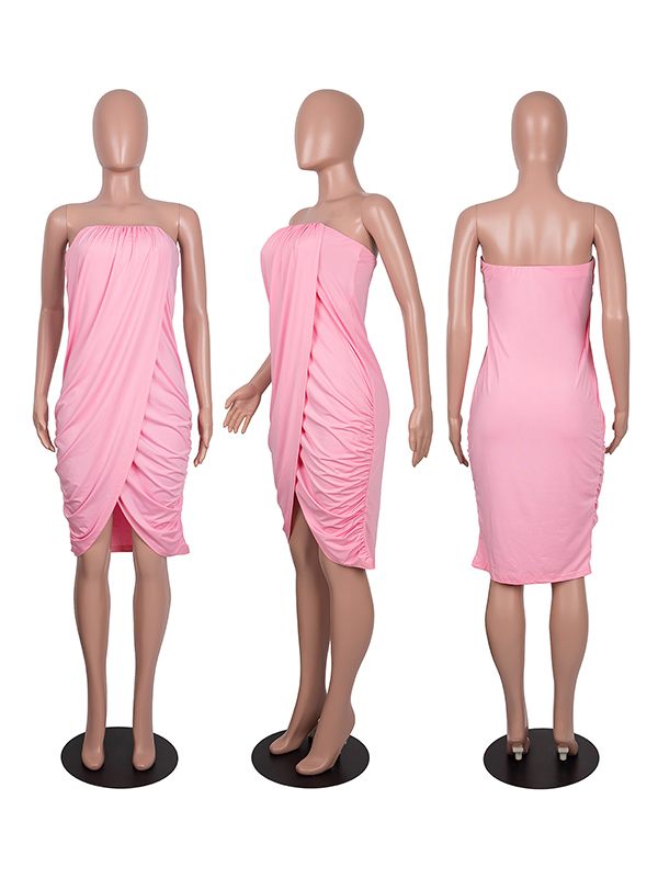 Strapless Ruched Dress