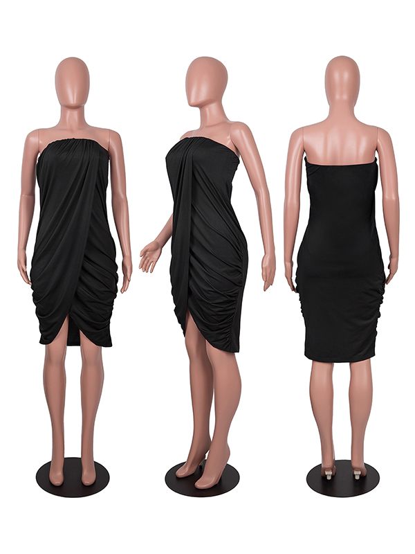 Strapless Ruched Dress