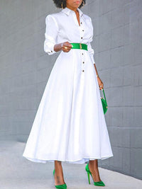 Button-Front Shirt Dress