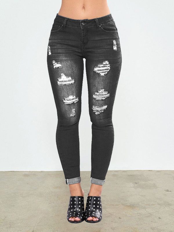 Distressed Skinny Jeans--Clearance