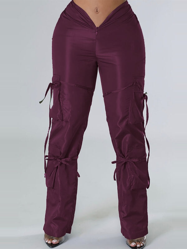 mangocouture Zip-Front Cargo Pants