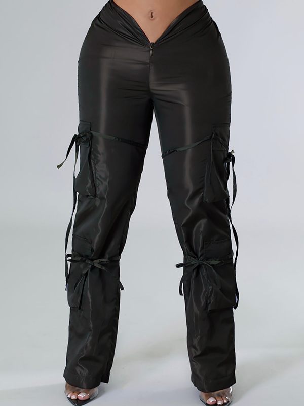 mangocouture Zip-Front Cargo Pants