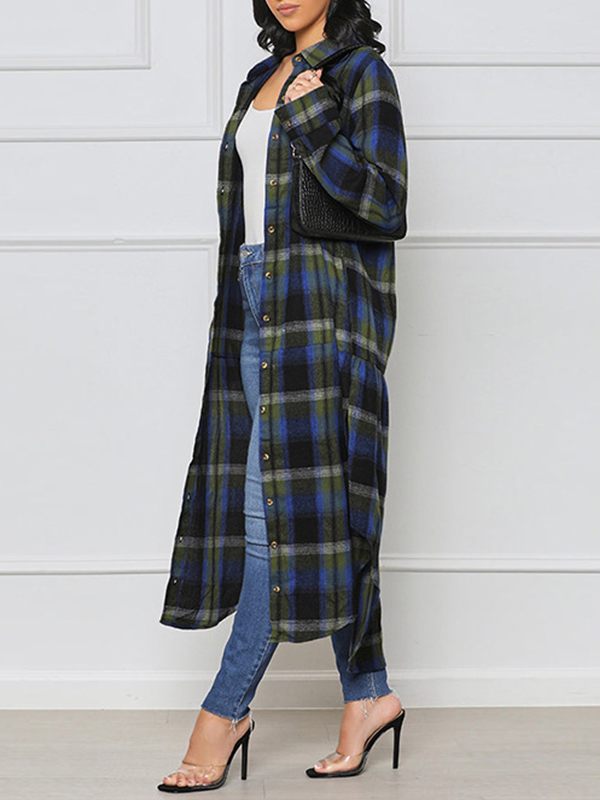 Mangocouture Plaid Shirt Jacket