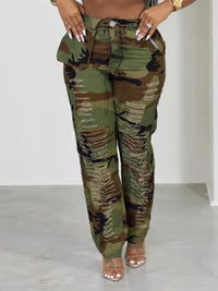 Camo Ripped Pants