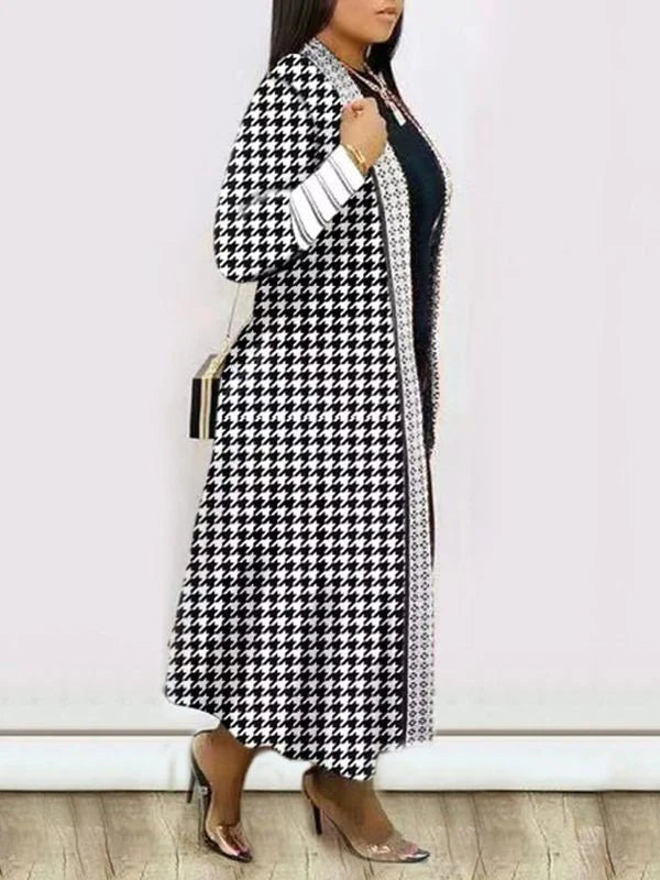 mangocouture Printed Bishop-Sleeve Duster