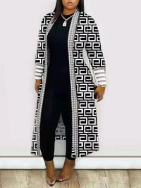 mangocouture Printed Bishop-Sleeve Duster