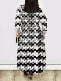 mangocouture Printed Bishop-Sleeve Duster