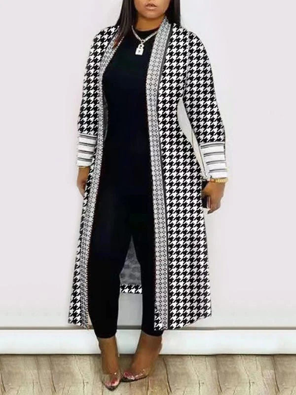 mangocouture Printed Bishop-Sleeve Duster