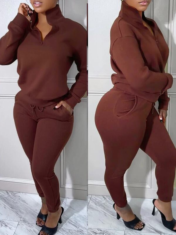 Mangocouture Zip-Front Sweatshirt & Jogger Pants Set