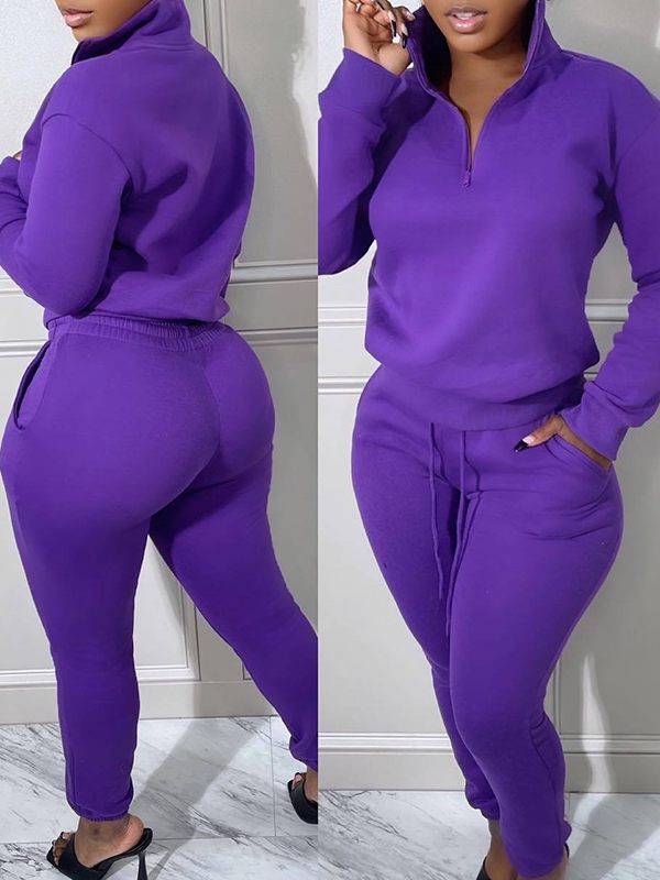 Mangocouture Zip-Front Sweatshirt & Jogger Pants Set