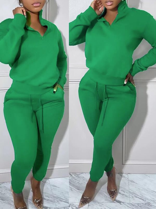 Mangocouture Zip-Front Sweatshirt & Jogger Pants Set