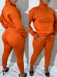 Mangocouture Zip-Front Sweatshirt & Jogger Pants Set