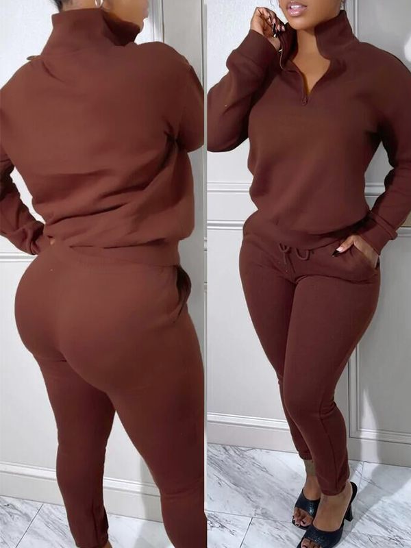 Mangocouture Zip-Front Sweatshirt & Jogger Pants Set