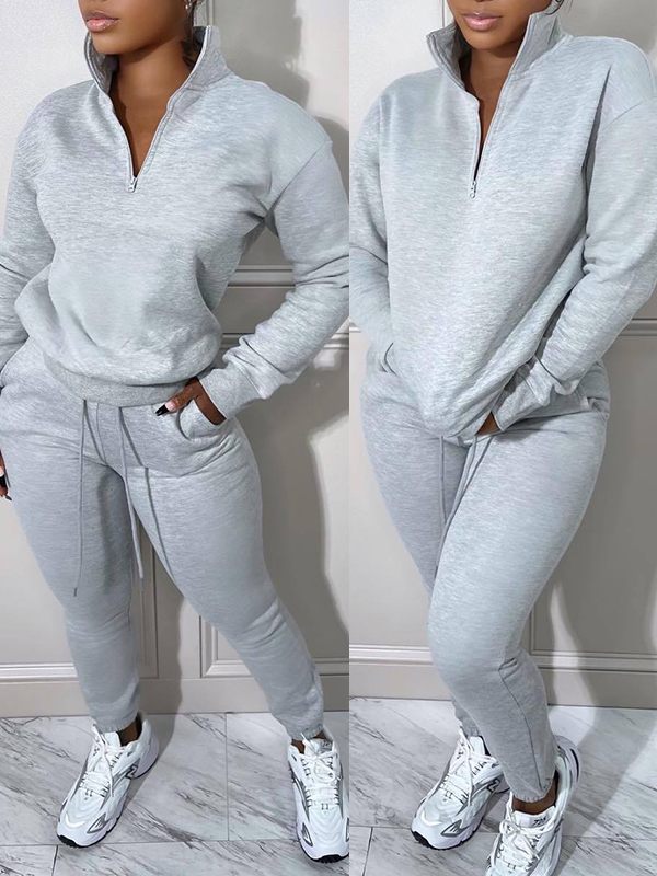 Mangocouture Zip-Front Sweatshirt & Jogger Pants Set