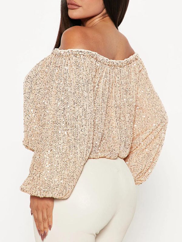 Sequin Off-Shoulder Top