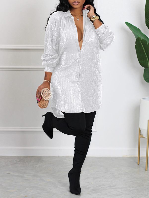 Mangocouture Sequin Shirt Dress