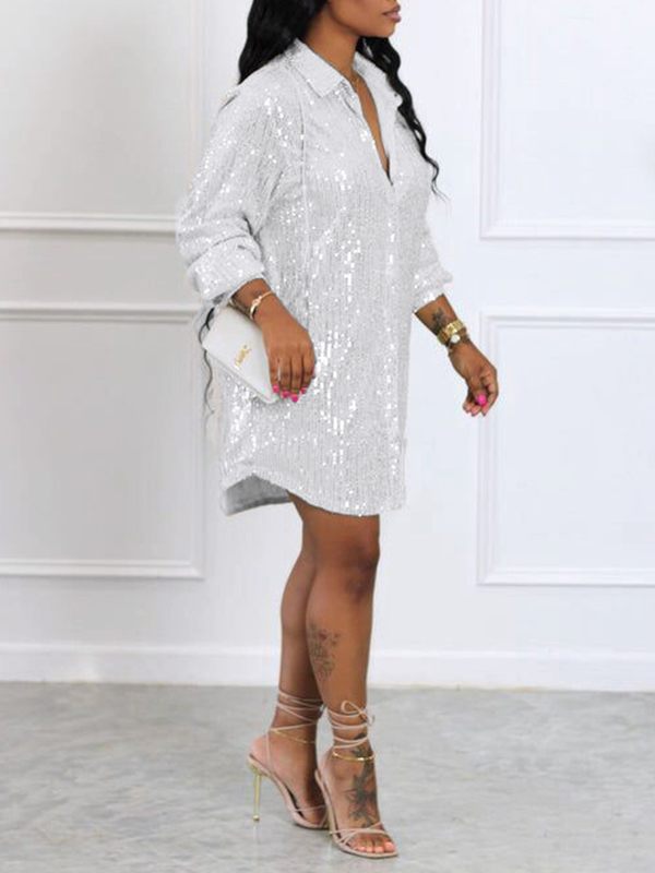 Mangocouture Sequin Shirt Dress