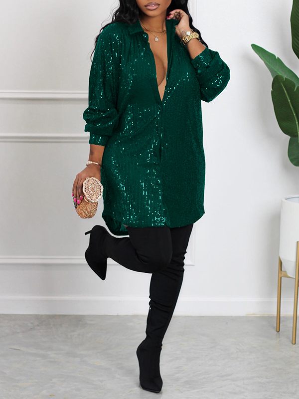 Mangocouture Sequin Shirt Dress