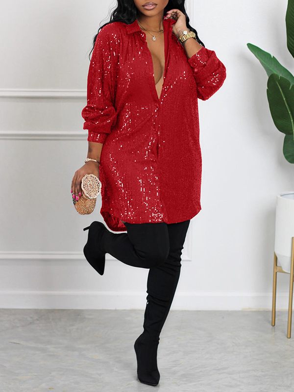 Mangocouture Sequin Shirt Dress